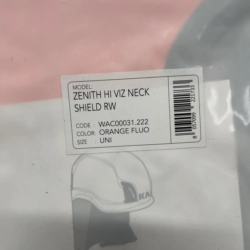 Kask Zenith Hard Hat Neck Sun Shade HI VIZ Orange, Windproof, Waterproof, NIP